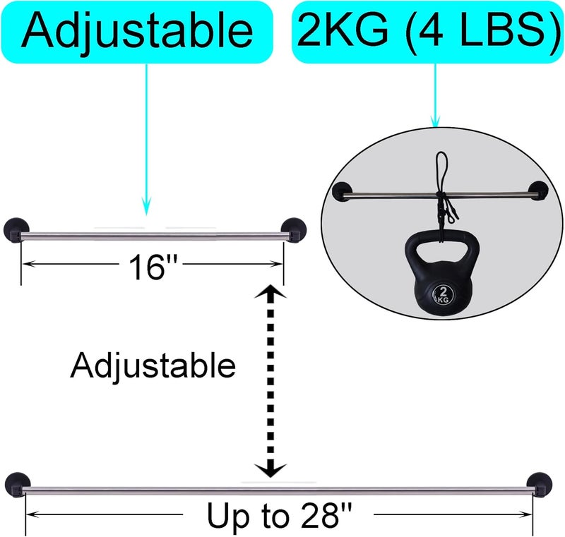 YYST Type B 16"-28" Magnetic Curtain Rods for Metal Doors Magnetic Rod Extends for Iron and Steel Place, Magnetic Cafe Curtain Rod- W Magnets (Black-1) - Image 2